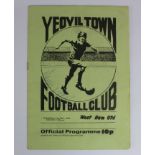 Yeovil v West Ham United Friendly played 3/5/1978. Terry Cotton Testimonial, the programme has