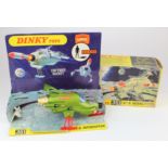 Dinky Toys, no. 351 'U.F.O. Interceptor', missiles missing, with original insert, contained in