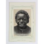 Silk postcard. Golly!! Don’t I like Chicken, black boy, woven in pure silk, published by Grant.