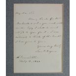 Rogers (Samuel, 1763-1855). An original manuscript letter (addressed & seal to reverse), signed by