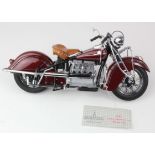 Franklin Mint model of a 1942 Indian 442 Motorcycle, length 23cm approx., contained in original