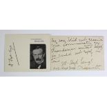 Political David Lloyd George, (1863-1945), Prime Minister 1916-22, signed piece of Treasury Chambers