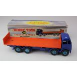 Dinky Toys, no. 903 'Foden Flat Truck', blue cab & chasis with orange back, contained in original