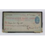 George Bernard Shaw interest. An original cheque signed by George Bernard Shaw, dated '10th