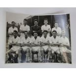 Swansea Town season 1959/60 black & white 8"x6" press photo, taken in front of stand prior to kick