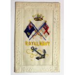 Silk, Royal Navy with flags & Anchor   (1)