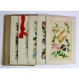 Embroidered Silk postcards (6)