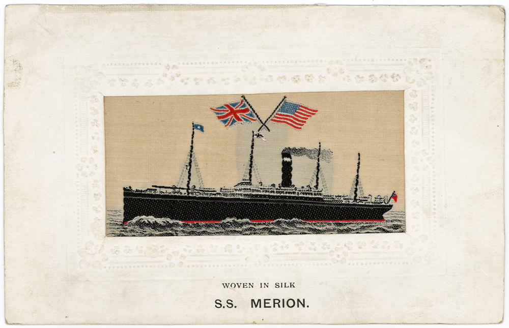 Woven Silk by Grant, SS Merion   RARE   (1)