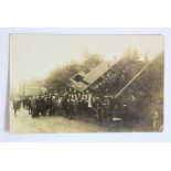 Railway disaster at Camberley, crashed train with crowd R/P   (1)