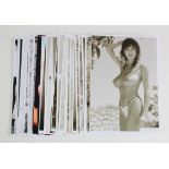 Glamour b&w photographs, page 3 style topless models. (approx 30)