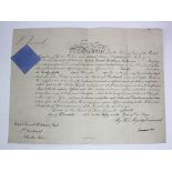Commission document for R L Hutchison 2nd Lieut, 18th Dec 1895, Engineer, Fortress and Railway Force