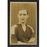 Football postcard b&w RP of Owen Williams, Middlesborough c1920's by Simpson. Williams played 184