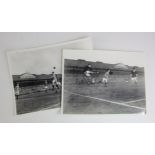 Press photo Chelsea v Cardiff league div 1, 25/2/1922. Match Action (2) annotated to rear from BBC