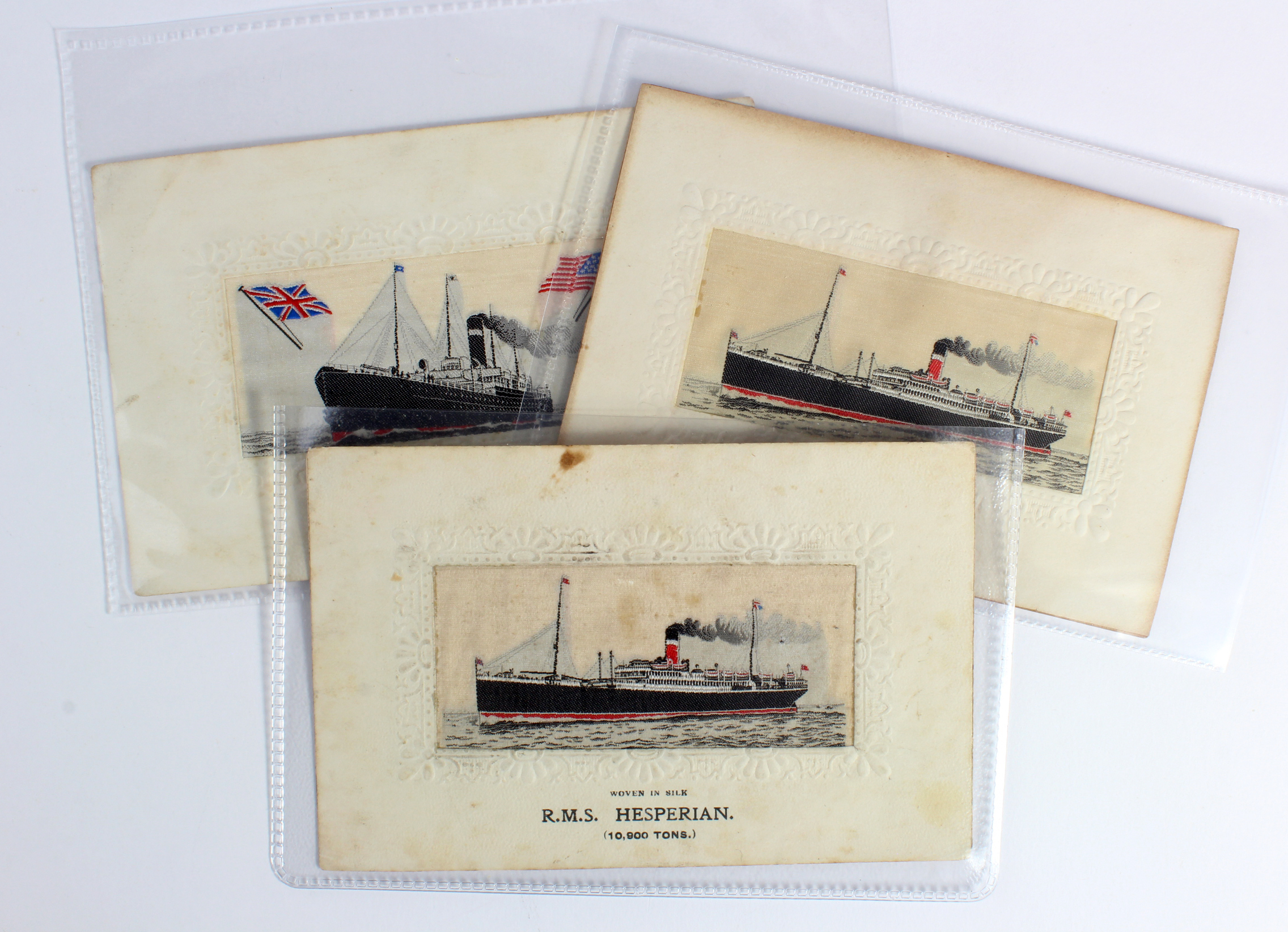 Woven Silks by Stevens, RMS Hesperian x 2 & SS Haverford   (3)