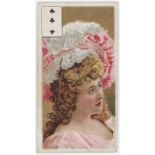 Richmond Cavendish - Beauties, P/C inset, type card, 3 clubs, VG cat value £60