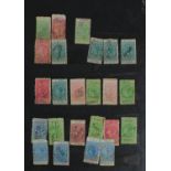 New Zealand QV Stamp Duty fiscals, various values up to £1, mixed condition (approx 58)