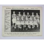 Barrow AFC b&w large postcard sized Team photo for 1956/57 season. Proceeds to Barrow AFC