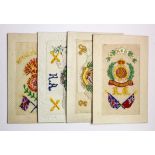 Silks, military, Royal Fusiliers, R.A. & R.E.   (4)