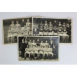 Cardiff City Trial matches team RP postcards 27/8/1930 Reds v Blues card line up Blues 1932 Line