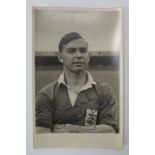 Football RP postcard sized photo of George Edwards of Birmingham City, signed in ink dated 1948,