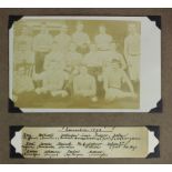 Rugby Union postcard with legend by Jerome issued c1930 and taken from original photo, Lancashire