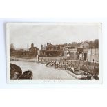 Railway station postcard. Berkhamsted Hertfordshire (exterior) real photo card, postally used