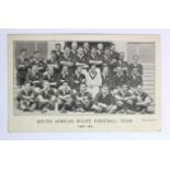 Rugby Union black & white postcard of the South African Rugby Football Team 1931-32, with full