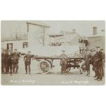 Essex social history, part of airship with crowd in Rayleigh High Street R/P (1)