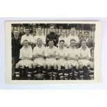 Football RP postcard sized Team Photo of Swansea, taken before the match Sept 20th 1941. Stamped