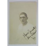 Northampton Town FC b&w RP postcard signed in ink by Willie Williams who played 1920-26. Issued by K