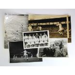 Swansea Town seasons 1960/61, 61/62 b&w original press photos inc On Steps of Aeroplane 2/8/60, On