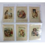 Louis Wain cats postcard set - Raphael Tuck Paris scarce French edition Serie 331: Nous profitons du