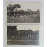 Saxmundham Show, Suffolk, 1910, pair of RP's showing Shooting Competition. (2)