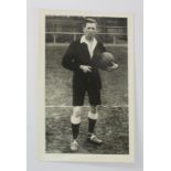 Harry Nattrass postcard sized RP photo in his Cup Final outfit taken before the 1936 Cup Final