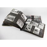 Two photograph albums, circa 1940s-50s, containing numerous captioned black & white photographs,