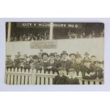 Cardiff City very rare RP postcard of Crowd scene for Friendly Match v Wednesbury on 4/11/1911.
