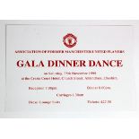 Football, Manchester United, ticket for the Gala Dinner Dance 25th November 1995, signed to