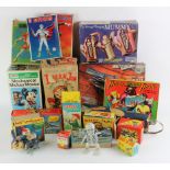 Seventeen boxed toys, both original and reproduction, makers include Bandai, MPC, Matz etc. (sold as