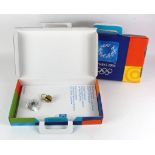 Olympics Athens 2004, Two cardboard giftboxes placed on some seats for opening ceremony,