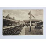 Railway station postcard. Earlswood Surrey, London Brighton and South Coast Railway (interior,