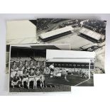 Cardiff City season 1961/62 b&w Press Team photo of Squad circa March 1962 (10"x8"). Action shot v