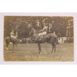 Horse Racing Gold Cup Ascot RP postcard of Cicero and Pretty Polly. Photo by W.End. p/u 1911