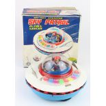 Japanese Tinplate Battery Operated Sky Patrol Flying Saucer (no. 5030), by Yoshiya / Kobe Yoko