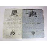 Early Passports - one signed by John Earl Russell, Viscount Amberley 1865. Another Sir Alexander