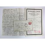 British Guiana 1881 original letter to UK relative within cover bearing 8c (stamp damaged when