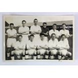 Swansea Town postcard sized press back stamped Team line up at Rotherham 29/9/1956.