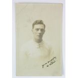Northampton Town FC b&w RP postcard signed in ink by W Watson who played for Northampton 1920-28.