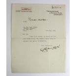 Aviation, Claude Grahame-White. (1879-1959), Typed Letter signed, one page 11th May 1932, to The