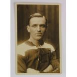 Middlesborough rare RP postcard b&w and signed in ink "Yours Aye" Bob Pinder c1920. Pinder played