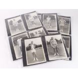 Tennis RP postcards c1950's, plain back, Wimbledon Editions taken on outside courts. Inc English